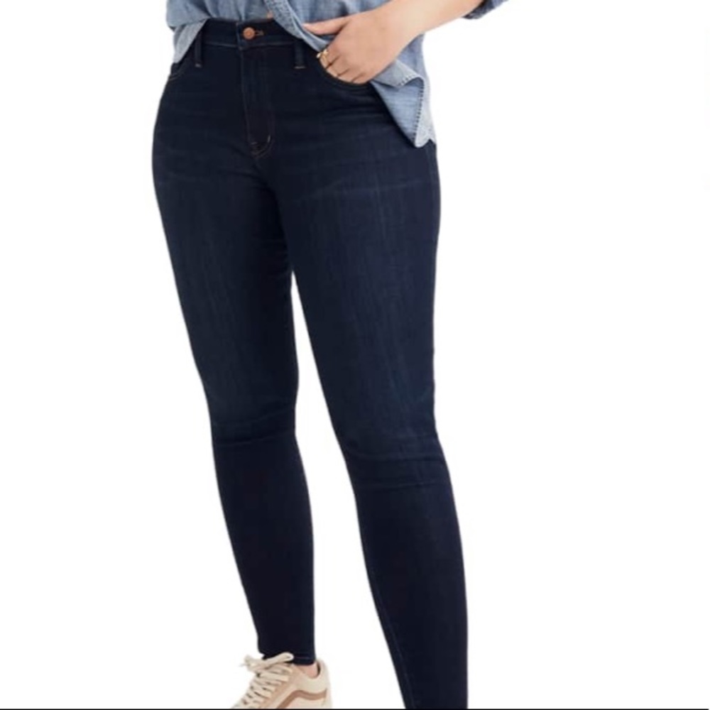 Madewell 9” high-rise skinny jeans in Larkspur